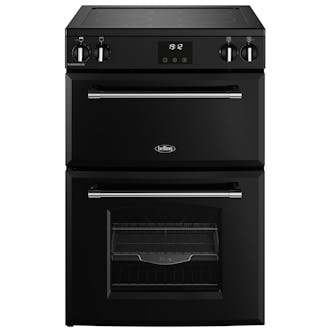 Belling 444411815 60cm Wide Farmhouse Double Oven Cooker in Black Inducti