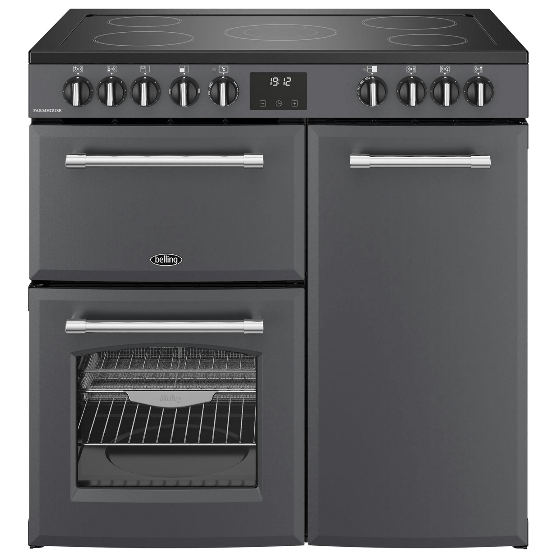 Belling 444411816 90cm Wide Farmhouse Ceramic Range Cooker in Anthracite
