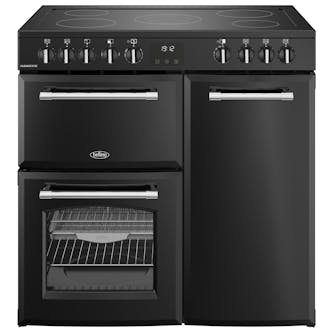 Belling 444411817 90cm Wide Farmhouse Ceramic Range Cooker in Black