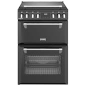 Stoves 444411847 60cm Wide Richmond Deluxe Double Oven Cooker in Black I