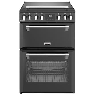 Stoves 444411847 60cm Wide Richmond Deluxe Double Oven Cooker in Black I