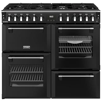 Stoves 444411856 100cm Wide Richmond Dual Fuel Range Cooker in Black