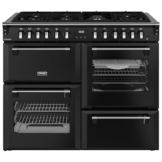 Stoves 444411862 110cm Wide Richmond Dual Fuel Range Cooker in Black