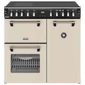 Stoves 444411870 90cm Wide Richmond Deluxe Induction Range Cooker in Cre