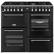 Stoves 444411871 100cm Wide Richmond Deluxe Dual Fuel Range Cooker in Bl