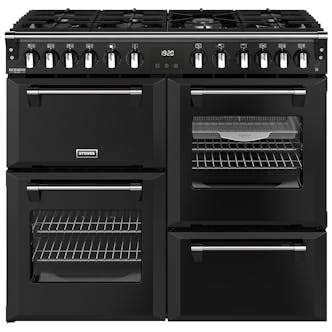 Stoves 444411871 100cm Wide Richmond Deluxe Dual Fuel Range Cooker in Bl