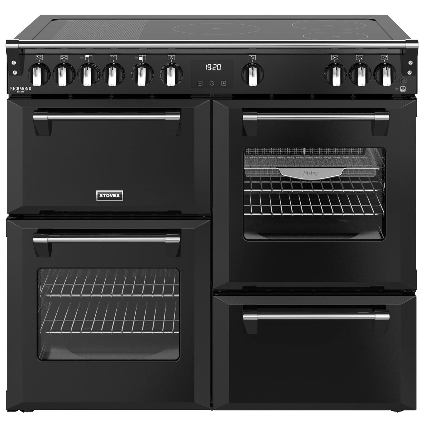 Stoves 444411873 100cm Wide Richmond Deluxe Induction Range Cooker in Black