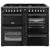 Stoves 444411876 110cm Wide Richmond Deluxe Dual Fuel Range Cooker in Bl