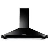Rangemaster 89280 110cm CLASSIC Cooker Hood in Black with Chrome Rail