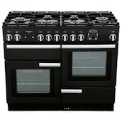 Rangemaster 91680 110cm PROFESSIONAL+ Dual Fuel Range Cooker in Black