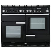 Rangemaster 91980 110cm PROFESSIONAL+ Gas Range Cooker in Gloss Black