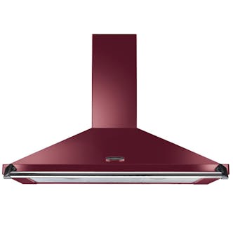Rangemaster 92850 110cm CLASSIC Cooker Hood in Cranberry with Chrome Rail