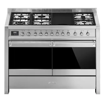 Smeg A4-81 120cm Opera Dual Fuel Range Cooker in Stainless Steel w