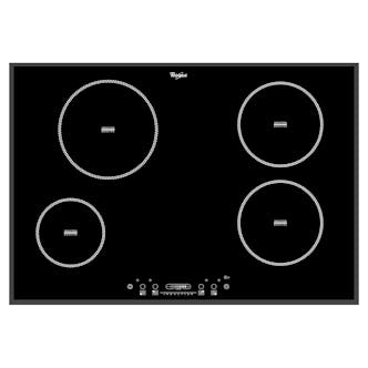 Whirlpool ACM813BA 77cm 4 Zone Induction Hob in Black Glass