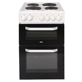 Solt ATCC50W 50cm Twin Cavity Electric Cooker in White Solid Plate H