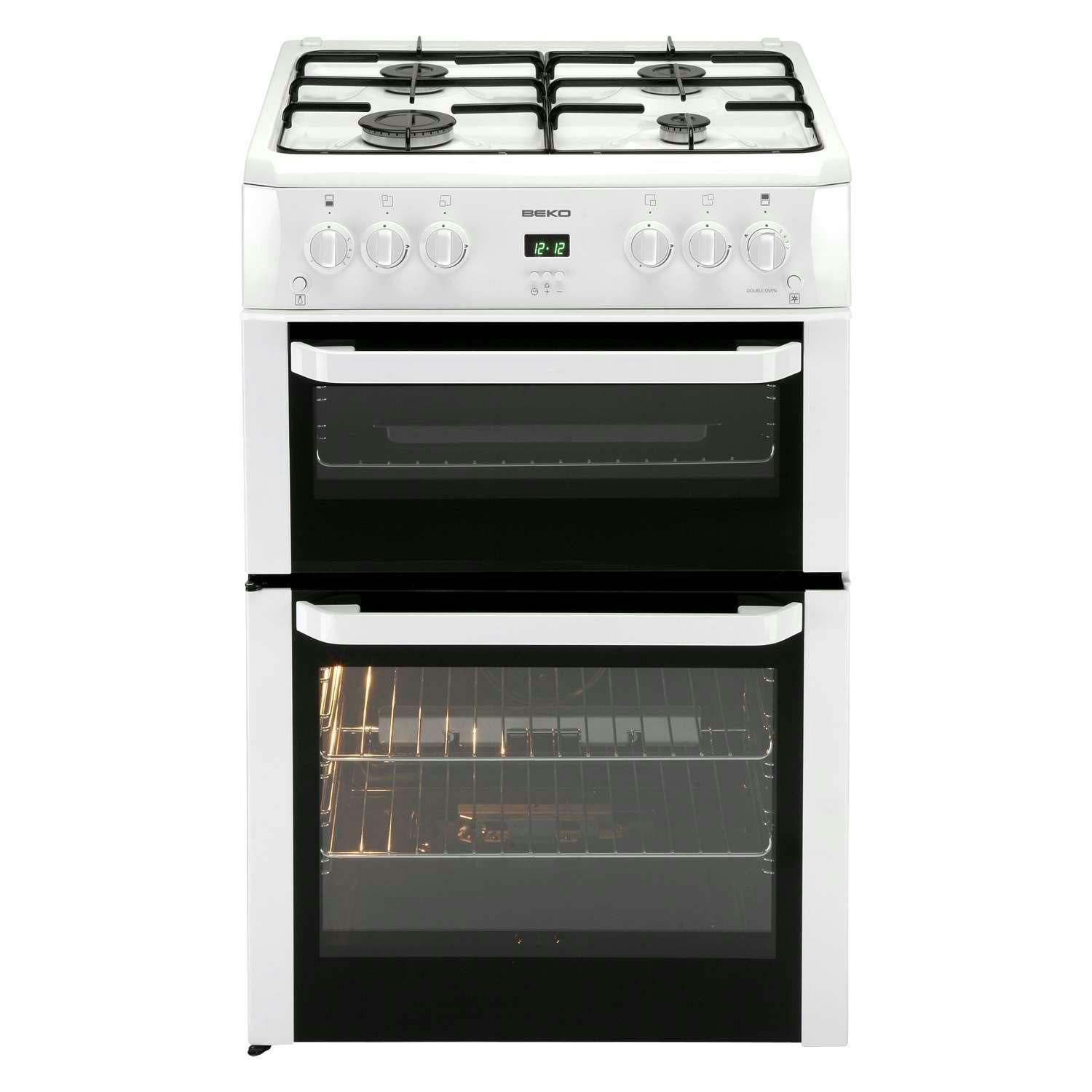 Beko BDVG694WP 60cm Double Oven Gas Cooker in White