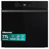 Hisense BI622ABPGUK Built-In Electric Single Oven in Black 77L A Rated Plug