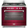 DeLonghi BS965MXR 90cm Wide Bassano Dual Fuel Range Cooker in Burgundy