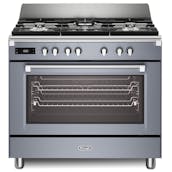 DeLonghi BS965MXS 90cm Wide Bassano Dual Fuel Range Cooker in Slate Grey