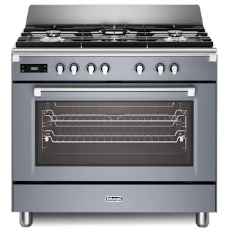 DeLonghi BS965MXS 90cm Wide Bassano Dual Fuel Range Cooker in Slate Grey