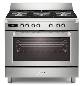 DeLonghi BS965MXX 90cm Wide Bassano Dual Fuel Range Cooker in Stainless S