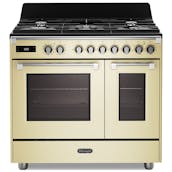 DeLonghi BS965TMAC 90cm Wide Bassano Dual Fuel Range Cooker in Cream