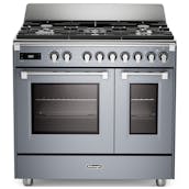 DeLonghi BS965TMXS 90cm Wide Bassano Dual Fuel Range Cooker in Slate Grey