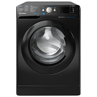 Indesit BWE81496XKV Washing Machine in Black 1400 Spin 8Kg A Rated