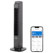 Black+Decker BXFT50008GB Smart Tower Fan - Black Remote Control