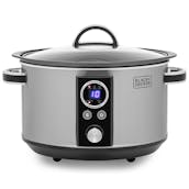 Black+Decker BXSC16044GB 3.5L Digital Sear & Stew Slow Cooker - Black & Chrome