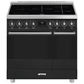 Smeg C92IPMB2 90cm Symphony Classic Induction Range Cooker in Matt Bl
