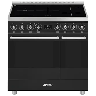 Smeg C92IPMB2 90cm Symphony Classic Induction Range Cooker in Matt Bl