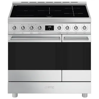 Smeg C92IPX2 90cm Symphony Classic Induction Range Cooker in Stainle