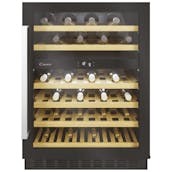 Candy CCVB60DUKN 60cm Integrated Dual Zone Wine Cooler Black 46 Bottle