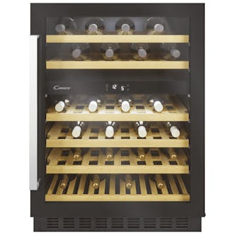 Candy CCVB60DUKN 60cm Integrated Dual Zone Wine Cooler Black 46 Bottle