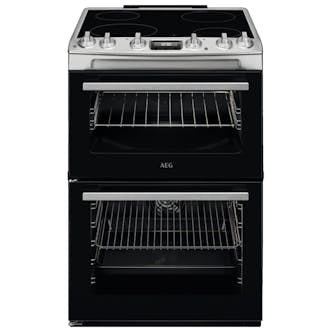 AEG CCX6530ACM 60cm Double Oven Electric Cooker in Stainless Steel Cer