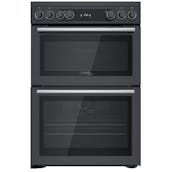 Hotpoint CD67V9H2CA 60cm Double Oven Electric Cooker Anthracite Ceramic Hob