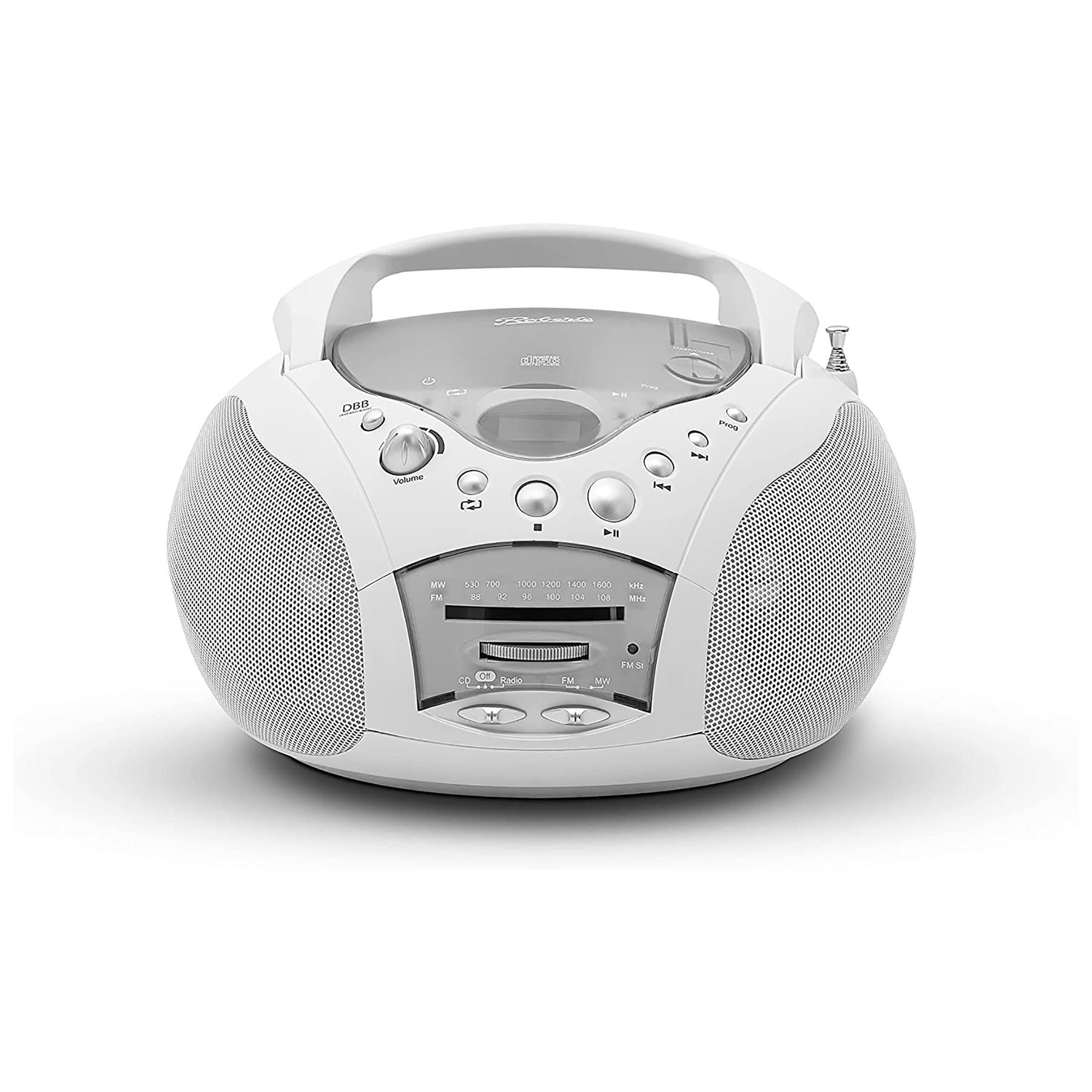 Roberts CD9959W Portable CD Player with FM & MW Radio in White