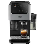 Beko CED7524X Espresso Machine with Integrated Grinder & Milk Cup in
