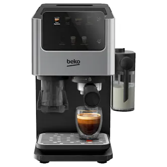 Beko CED7524X Espresso Machine with Integrated Grinder & Milk Cup in