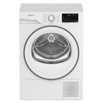 Hotpoint CHSD82MWWUK 8kg Heat Pump Condenser Dryer in White A+ Rated Pet Hai