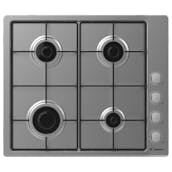 Candy CHW6LX 60cm 4 Burner Gas Hob in Stainless Steel