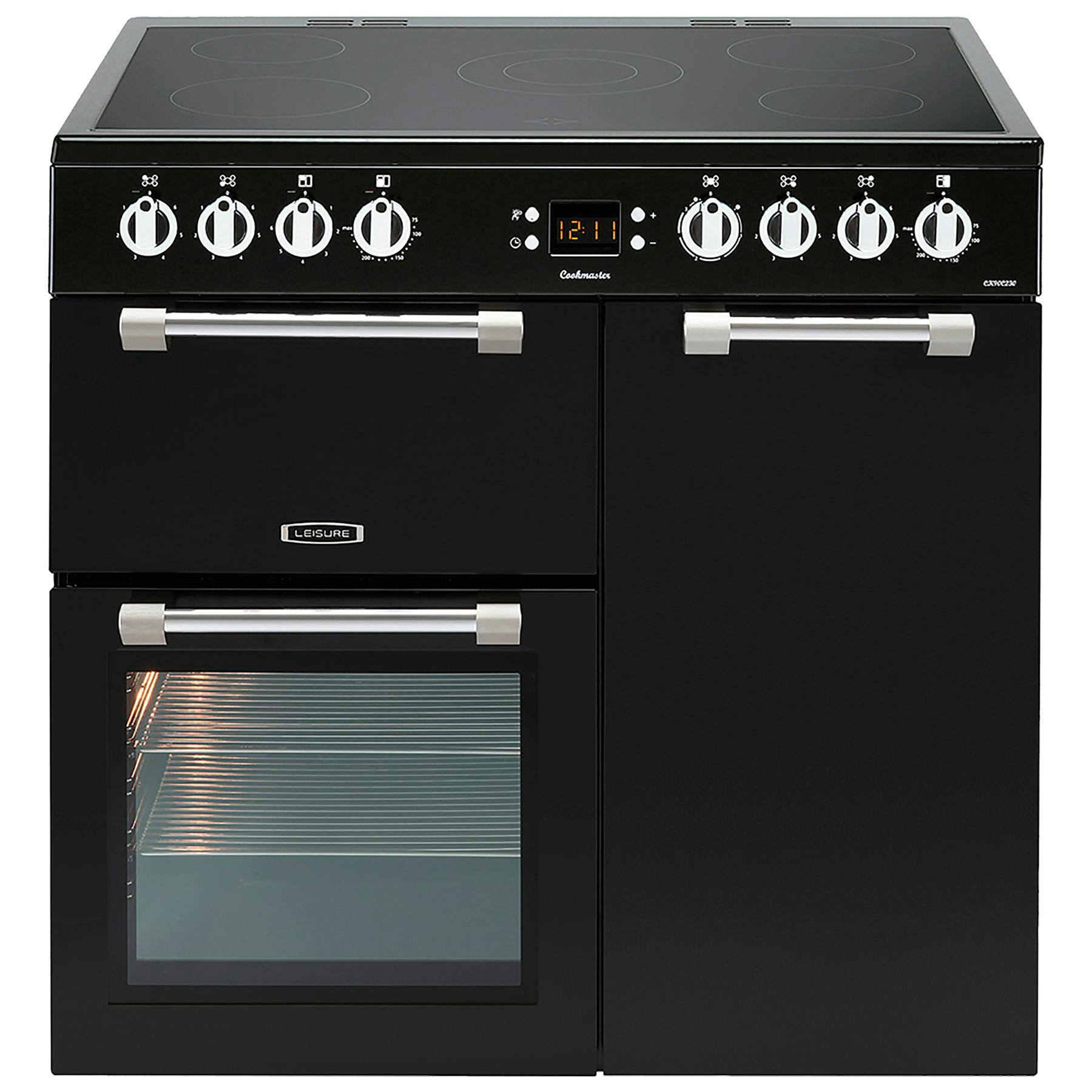 Leisure CK90C230K 90cm COOKMASTER Electric Range Cooker In Black Ceramic