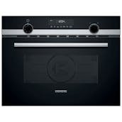 Siemens CM585AGS1B iQ500 Built In Compact Oven With Microwave in Black Wit