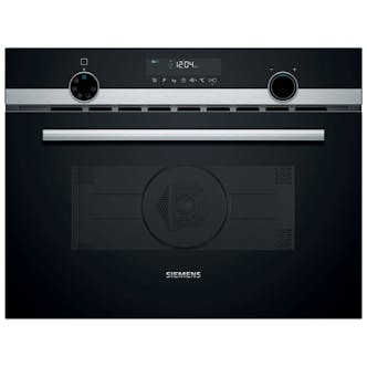 Siemens CM585AGS1B iQ500 Built In Compact Oven With Microwave in Black Wit