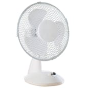 Daewoo COL1062GE 9-Inch Oscillating Table Fan in White - 2 Speeds