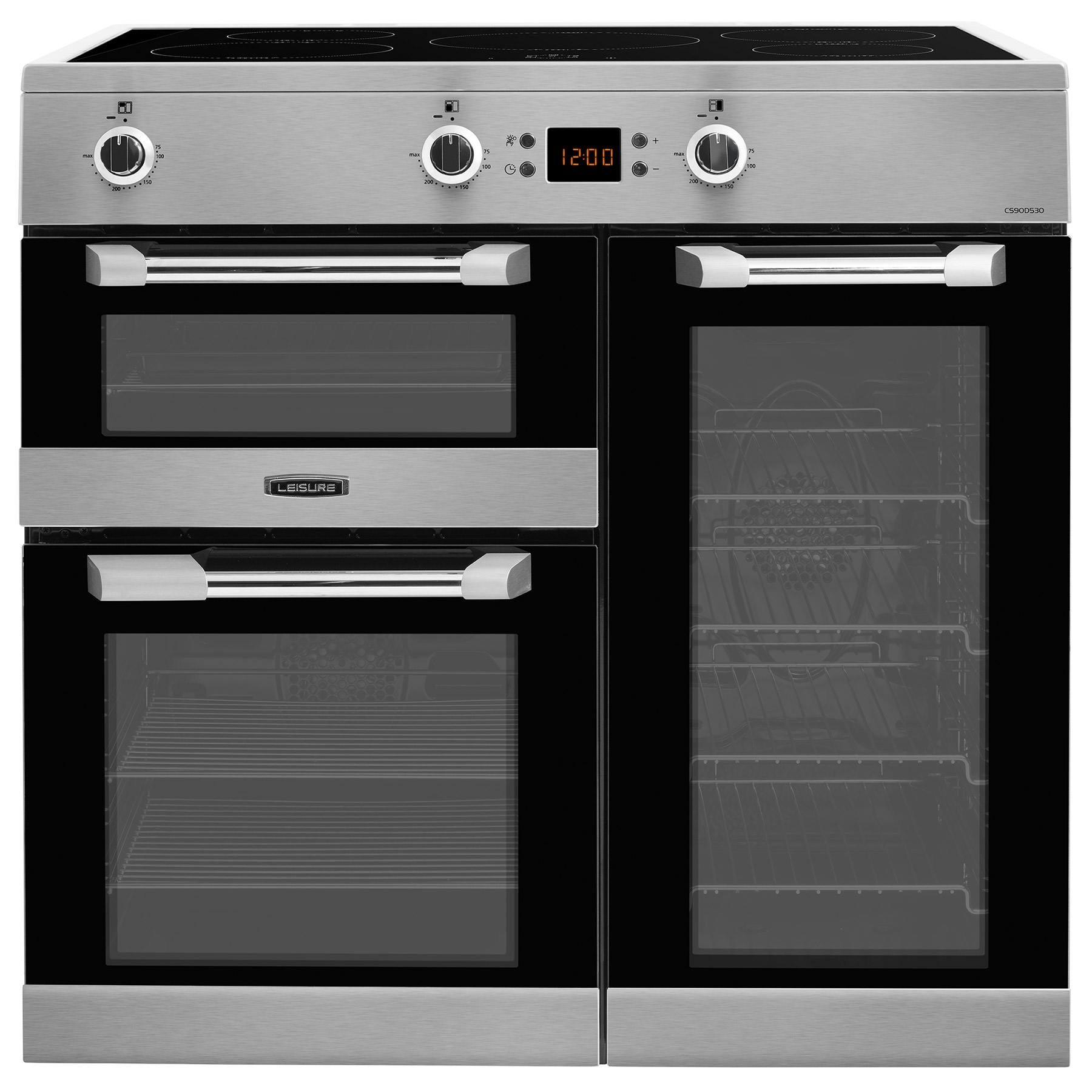 Leisure CS90D530X 90cm Wide Cuisinemaster Induction Range Cooker in Stainless Steel