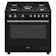 Smeg CX91GMBL 90cm Concert Classic Dual Fuel Range Cooker in Black wi