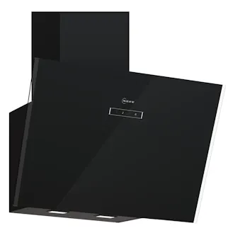 Neff D63IDF1S0B N50 60cm Angled Chimney Hood in Black Glass 3 Speed Fan