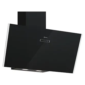Neff D83IDF1S0B N50 80cm Angled Chimney Hood in Black Glass 3 Speed Fan